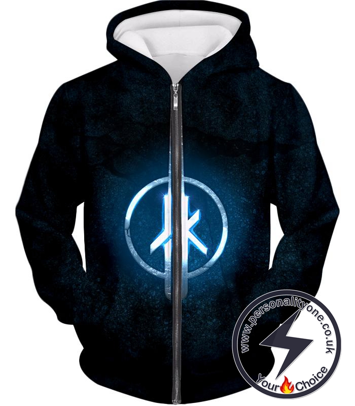 Star Wars Cool Star Wars Jedi Knight II Jedi Outcast Logo Promo Black Zip Up Hoodie